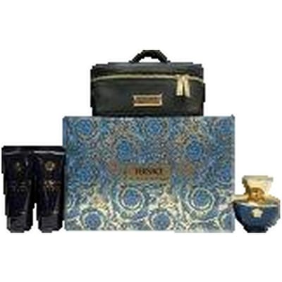 Versace Dylan Blue pour Femme Giftset - 100 ml eau de parfum spray + 100 ml bodylotion + 100 ml showergel + toilettas - cadeauset voor dames