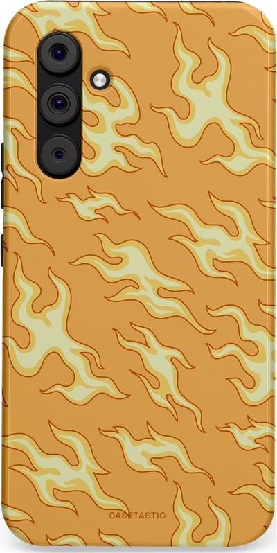 Casetastic Hoesje Geschikt voor Samsung A54 (5G) - Stijlvolle Beschermende Duo-layer Case - Vlammen van passie