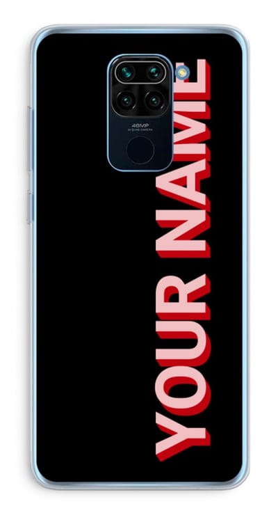 Gepersonaliseerd - Case Company® - Hoesje geschikt voor Xiaomi Redmi Note 9 hoesje - Namecase - Soft Cover Telefoonhoesje - Bescherming aan alle Kanten en Schermrand