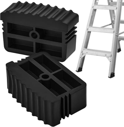 Laddervoetjes - Rubberen doppen - Veilig werken - Antislip profiel - 61x22mm - Zwart