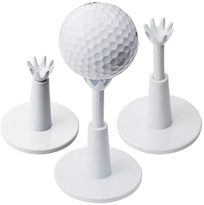 Allecto - Verstelbare Golf Tee - Golftraining - Duurzaam en flexibel - Wit - Golf accessoires - Perfect voor elke golfer - 3 stuks