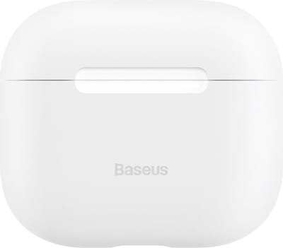 Baseus - Hoesje geschikt voor AirPods 3 - Siliconen Hoes Cover - Wit