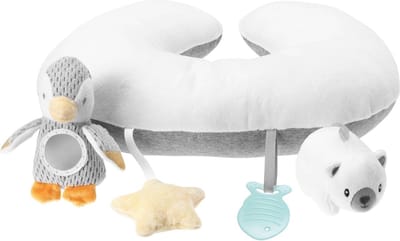 Nûby - Little Penguin Buikligtrainer - Pinguin buikligkussen voor baby - 0+ maanden