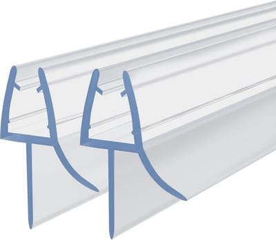 Set van 2 Douchestrip voor Glazen Deuren - Voor 4-6mm Glas en Kieren tot 20mm - Waterdichte Afdichting