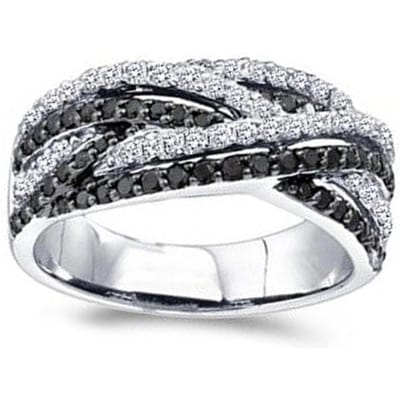 Huitan Créatif Noir/Blanc Design Ligne Torsadée Bague pour Femme pour Fête Port Quotidien Mode Bijou Polyvalent Livraison Directe 7 gray
