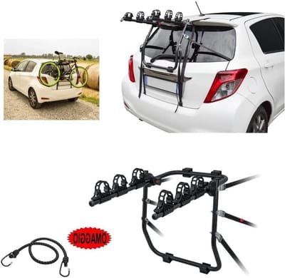 Fietsendrager Achter - Fietsdrager Auto - Vervoer Fietsen - Stalen Constructie - 3 Fietsen - Zwart