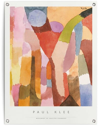 Tuinposter Paul Klee - Movement of Vaulted Chambers - 80 x 60 - Canvas - REINDERS