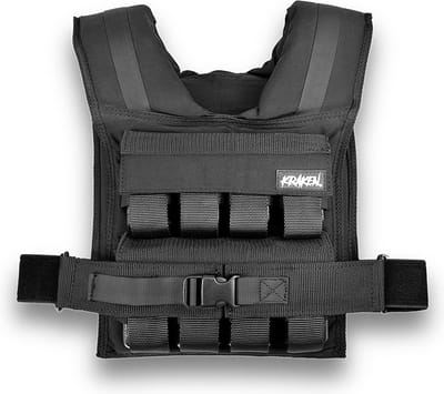 KRAKEN Premium Gewichtsvest 16 KG - Verstelbaar 1 t/m 16 KG in Stappen van 1 kg - 16 Uitneembare Gewichten en Riemsysteem Inbegrepen - Nylon - Calisthenics, CrossFit, Gymnastics, Krachttraining, Pull-ups, Push-ups, Planches - One Size Fits All