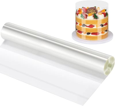 Hoogwaardige transparante cakefilm van 30 cm voor het perfect afwerken van taarten en gebak
