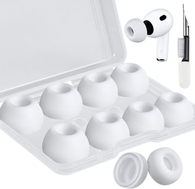 Siliconen Oordopjes voor AirPods Pro 3 (3e Generatie 2025) met Schoonmaakset en Vervangende Eartips (L) voor Comfort en Geluidskwaliteit