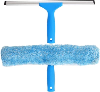 Famanu – Raamwisser en raamtrekker 2-in-1, professionele glasreinigingsset voor douche, glas en ramen