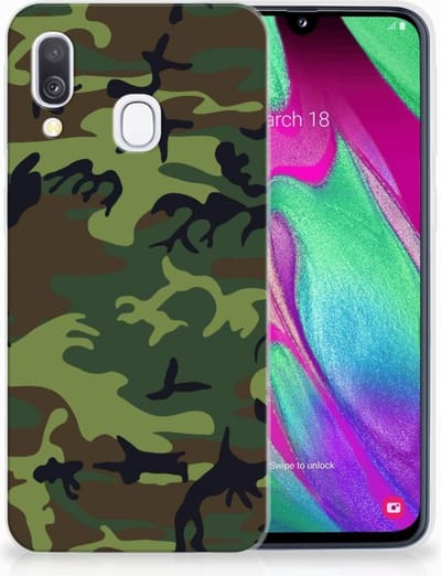 Samsung Galaxy A40 TPU bumper Army Dark