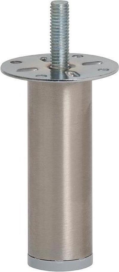 Ronde RVS Meubelpoot - 8 cm (M8) - Bankonderdeel