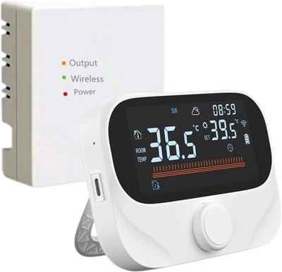 Slimme Thermostaatsensor - Verwarming Monitor - Klimaatbeheersing Thuis - App en Spraakbesturing - 300m Bereik - Wit