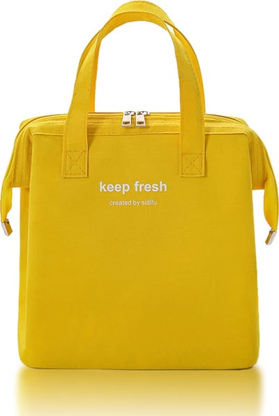 Rainbecom - Koeltassen - Lunchtas – 23x24x14 cm – 7.5 Liter - Geel - Isolatie - Kationisch Polyester - Handvat Riem - Koeltas - Lunch Bag - Geïsoleerde Koeltas - Picknicktas