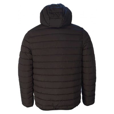 Aquascutum Unisex Volwassen Actieve Gewatteerde Jas met Capuchon (Zwart)