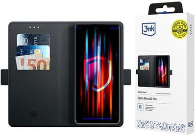 3MK Wallet Case Hoesje voor Oppo Reno 10 Pro Zwart