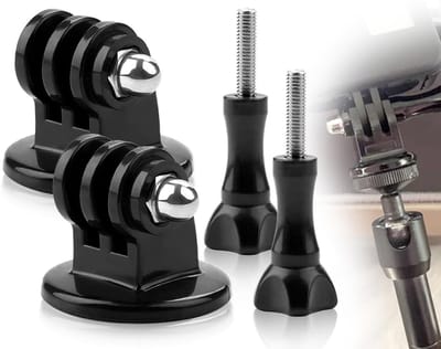 Dailygoody - Statiefadapterset - Montageaccessoires - Stabiele montage - Set van 2 - Compatibel met GoPro - Voor actiecamera's -