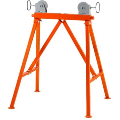 VEVOR Rolstandaard met rolkop 1134 kg draagvermogen Rolstandaard #45 Stalen rolstandaard 5 tot 91 cm Pijpsteun Werkstandaard Montagestandaard Geschikt voor onderhoud van pijpleidingen of de bouw van constructies