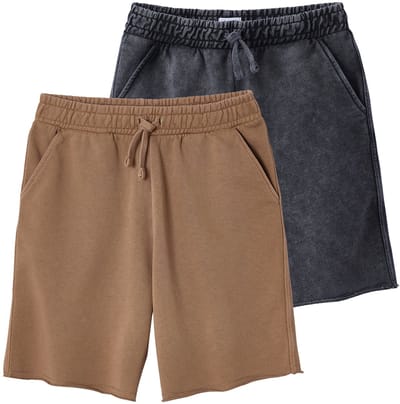 Jonen Set van 2 bermuda's met een stonewashed effect JONEN