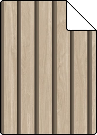 Proefstaal ESTAhome behang houten wandpanelen 3d beige - 26.5 x 21 cm - 139607-S