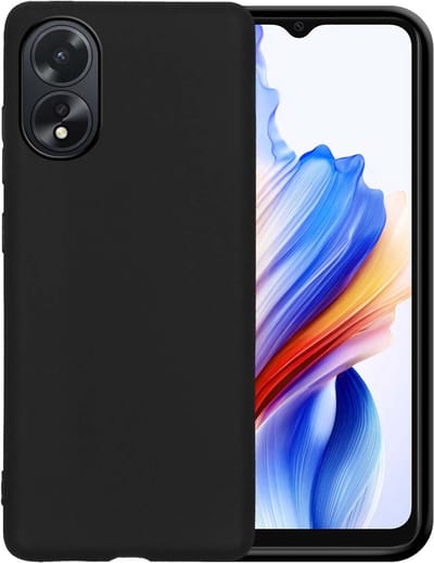 Hoesje - Geschikt voor OPPO A18 - Sterk & Shockproof - Siliconen Case - Hoes Cover - Telefoonhoes - Zwart
