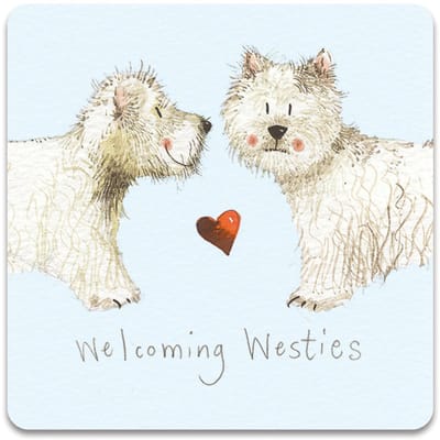 Alex Clark Welcoming Westies Fridge Magnet ~ Koelkast magneet honden