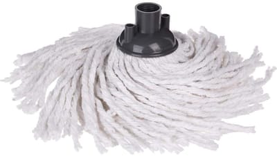 Dweil van katoen, 150 g, navulkop, zeer absorberend en ontvettend, ideaal voor tegelvloeren en parketvloeren, 24 cm