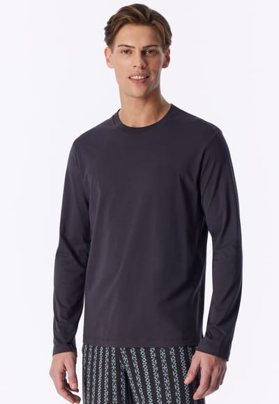 Shirt met lange mouwen, grafiet - Mix+ Relax 48