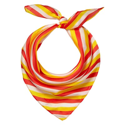 Apollo - Feest Bandana - Bandana sjaal - rood-wit-geel - one size - Bandana dames - Bandana Heren - Carnaval - Carnaval accessoires - Feestkleding Apollo