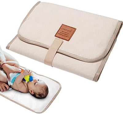 Opvouwbaar Draagbaar Aankleedkussen voor Baby - Waterdichte Luiermat met Magische Stickers