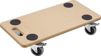 Transportwagen 590 x 290 mm - 200 kg draagvermogen - MDF met TPE wielen - ideaal voor meubels