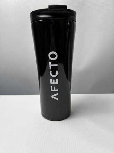 Afecto Premium Koffiebeker To Go – metallic bruin – 500 ml – Dubbelwandige RVS Thermosbeker voor Warm en Koud Drankgebruik