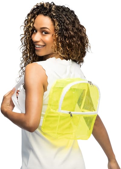 Boland - Rugzak Clarity neongeel Neon,Geel - Volwassenen - Unisex - Niet van toepassing - Festival - Rave - UV blacklight