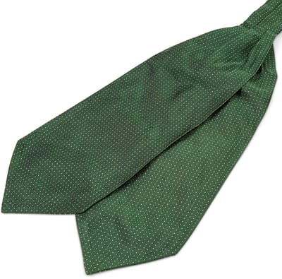 Zijden Groene Sjaaldas met Polkadotmotief