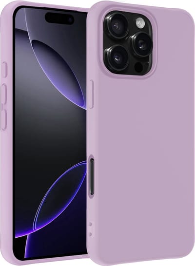 Hoesje - Geschikt voor Apple iPhone 16 Pro - Sterk & Shockproof - Siliconen Case - Hoes Cover - Telefoonhoes - Lila