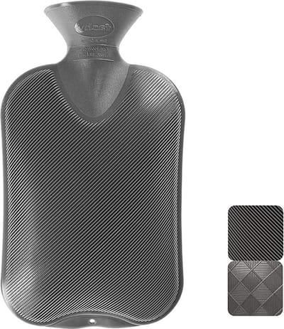 Enkelgeribbeld Warmwaterzak Antraciet 1ST - warmwaterzak - enkelgeribbeld