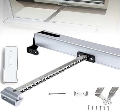 Automatische raamopener - Kettingopener - Ventilatie regelen - Met regensensor - 40 cm slag - Zilver
