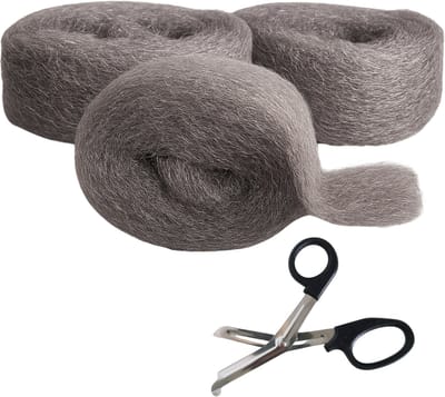 Staalwol Muizen Premium Muizen Staalwol - 3,5 Meter - 210 Gram - Muizengaas - Muizenverjager - Incl. Schaar