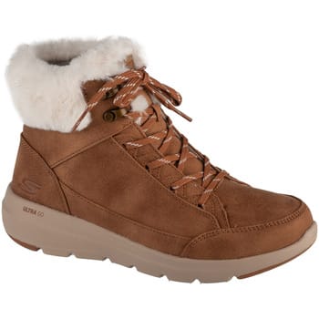 Skechers Glacial Ultra Go dames veterboot - Cognac - Maat 36