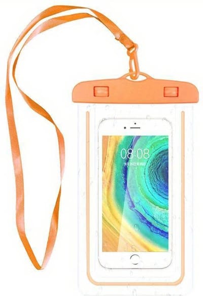 Livano Waterdichte Telefoonhoesjes - Waterdicht Telefoonzakje - Waterproof Festival Opbergtasje - Documententasje - Waterbestendig - Oranje
