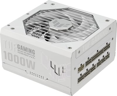 ASUS TUF GAMING 1000G - White Voeding - 1000 Watt - 135 mm - ATX 3.1 - 80 Plus 80 PLUS Gold