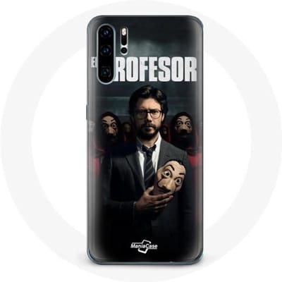 Coque pour Huawei P30 - MANIACASE - La Casa De Papel El Profesor - Souple - Noir - Mixte