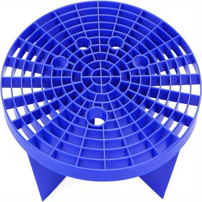 Zware Autowasemmer Filter met Rond Gaasbodem - Vuil-, Zand-, Steenvanger voor Garage Voertuigwas - Compatibel met Emmers S blauw