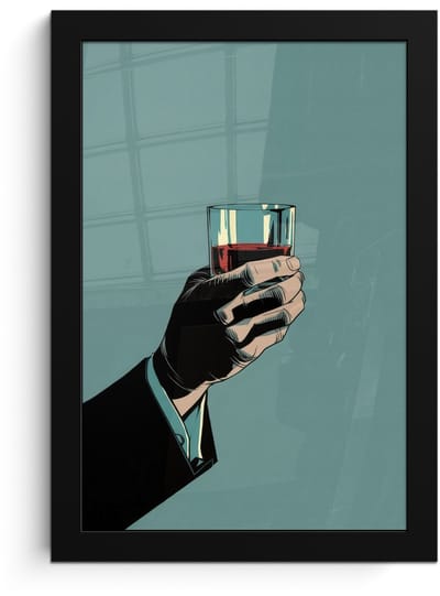 Poster in lijst - Fotolijst 20x30 cm - Posters - Arm - Glas - Pak - Blauw - Posterlijst zwart - Decoratie - Wanddecoratie woonkamer - Muurdecoratie slaapkamer - Kerstversiering - Kerstdecoratie voor binnen - Kerstmis