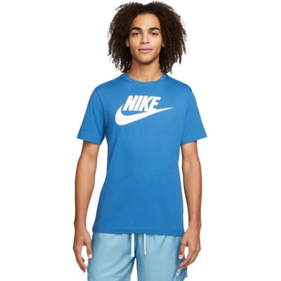 Nike Swoosh Futura Heren T-shirt in blauw