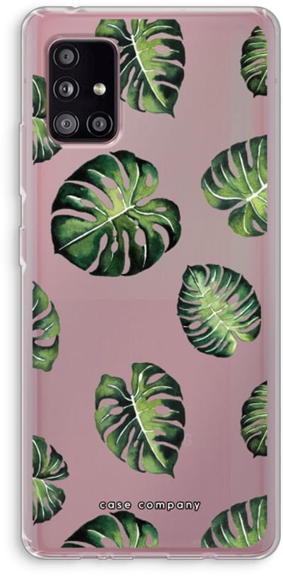 Case Company® - Hoesje geschikt voor Samsung Galaxy A51 5G hoesje - Tropische bladeren - Soft Cover Telefoonhoesje - Bescherming aan alle Kanten en Schermrand