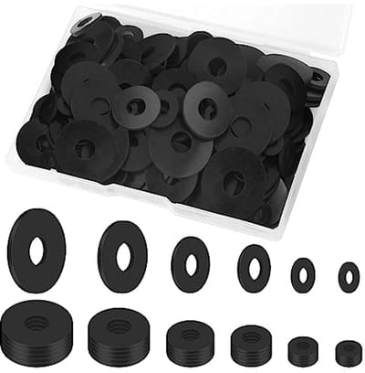 Rubber Washers Set van 150 Stuks - Diverse Diameters 30/25/20/16/12/10.5mm - Waterdichte en Slijtvast Plastic Afsluitringen voor Meerdere Toepassingen
