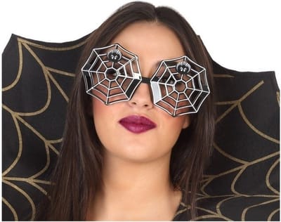 Atosa Halloween/horror spinnenweb bril - zwart - volwassenen - verkleed accessoire - zonnebril
