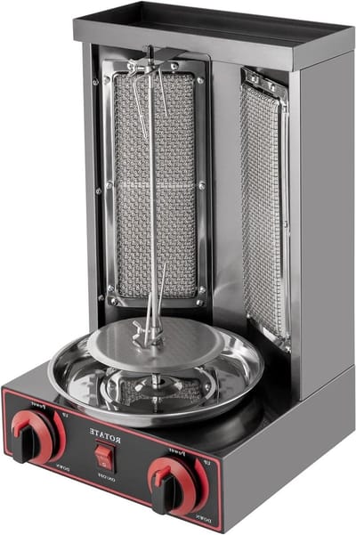 Verticale Grill - Draaigrill Kebab - Thuis Grillen - 360 Graden Rotatie - 12 kg Capaciteit - Roestvrij Staal